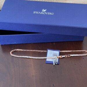 Swarovski Matrix Rose Gold tennis necklace
